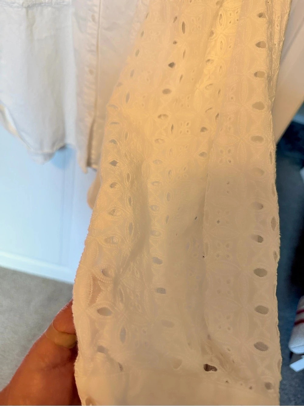 Oli & Hali
White Lace Sleeve Button Down Size Large - Picture 3 of 5